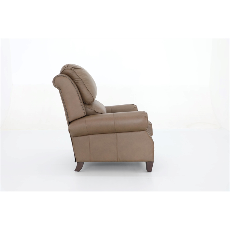 Barcalounger Churchill Push Thru The Arms Recliner in Cashmere Taupe