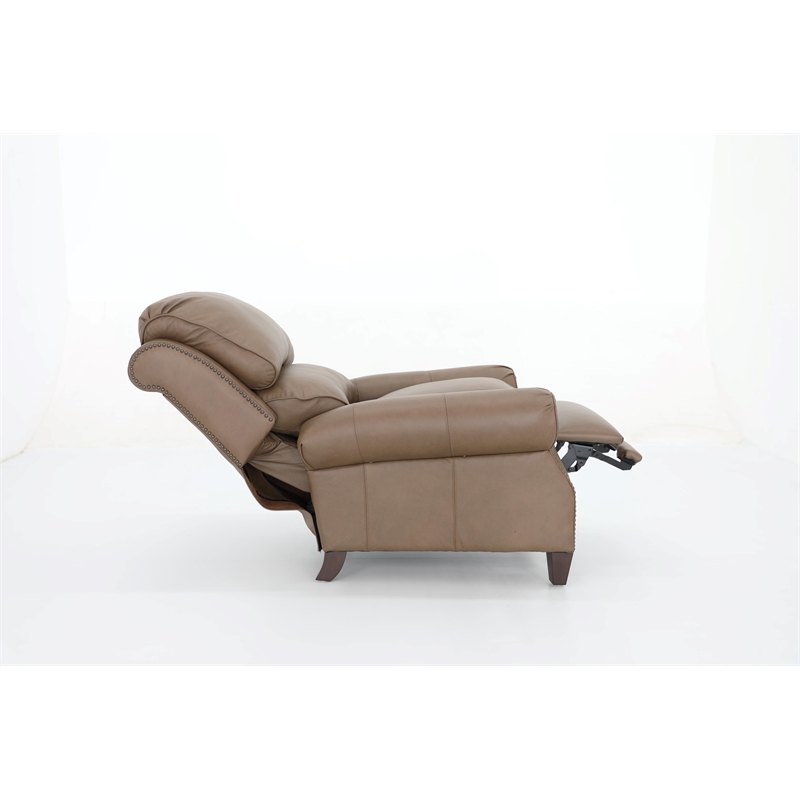Barcalounger Churchill Push Thru The Arms Recliner in Cashmere Taupe