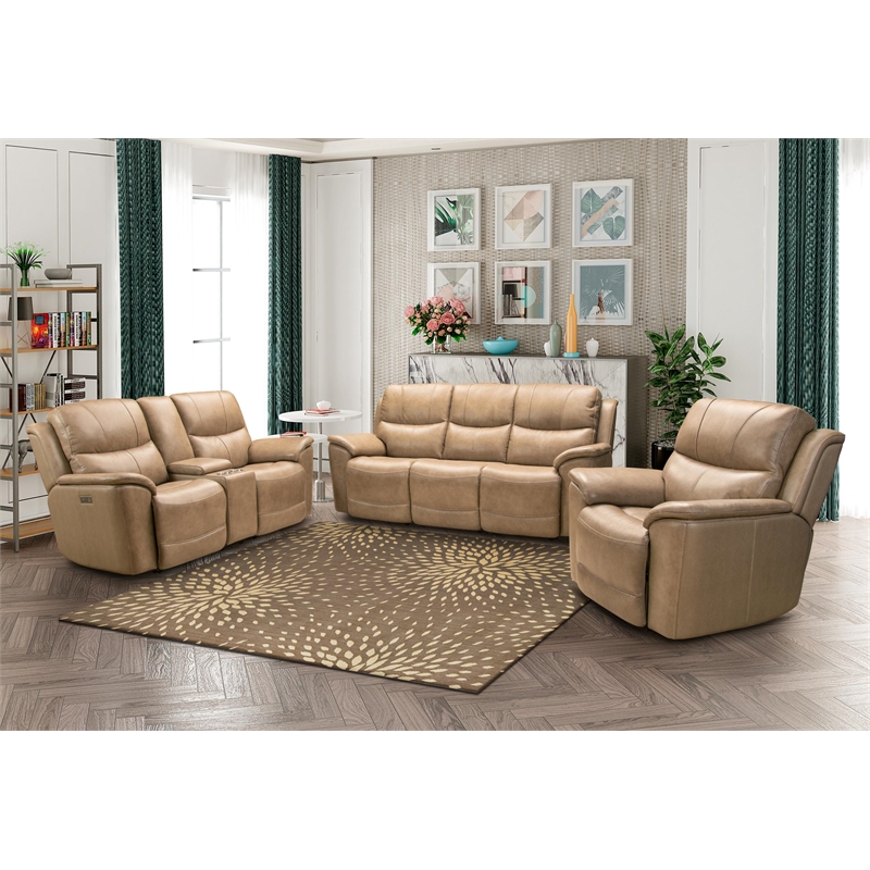 Barcalounger Kaden Power Reclining Sofa in Elliott Taupe