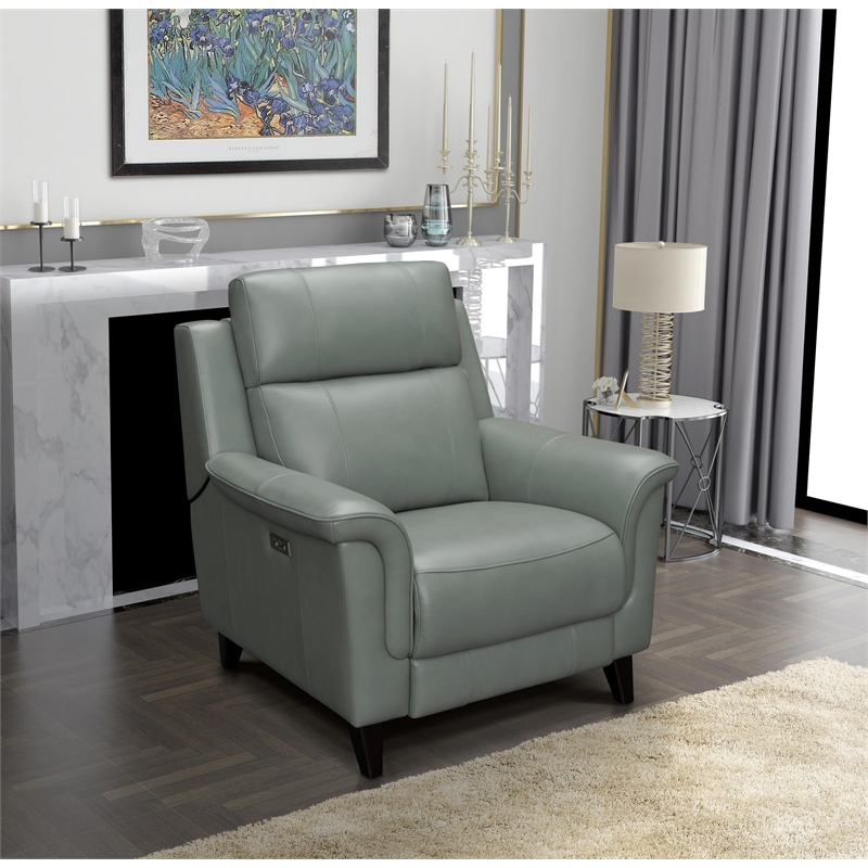 Barcalounger Kester Power Recliner w/Power Head Rest in Lorenzo Mint