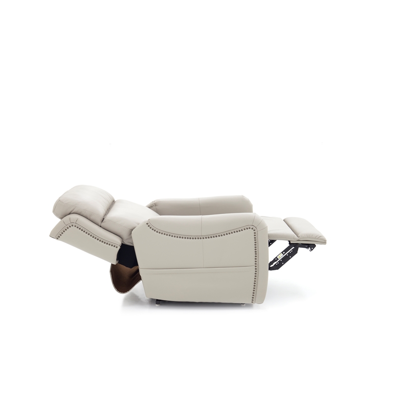 barcalounger longview power lift recliner w/heat in rainer dove