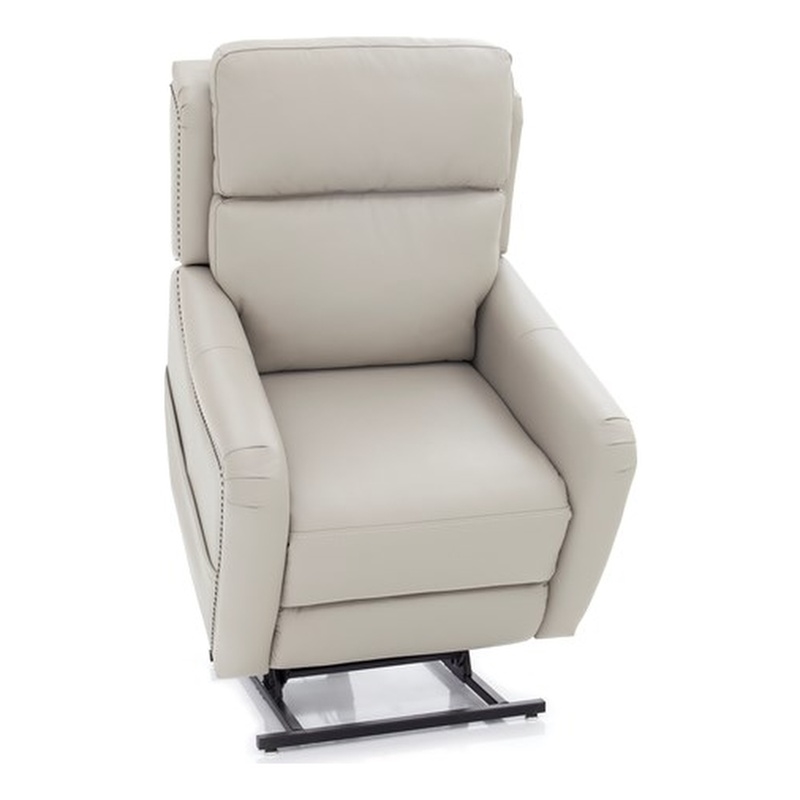 barcalounger longview power lift recliner w/heat in rainer dove