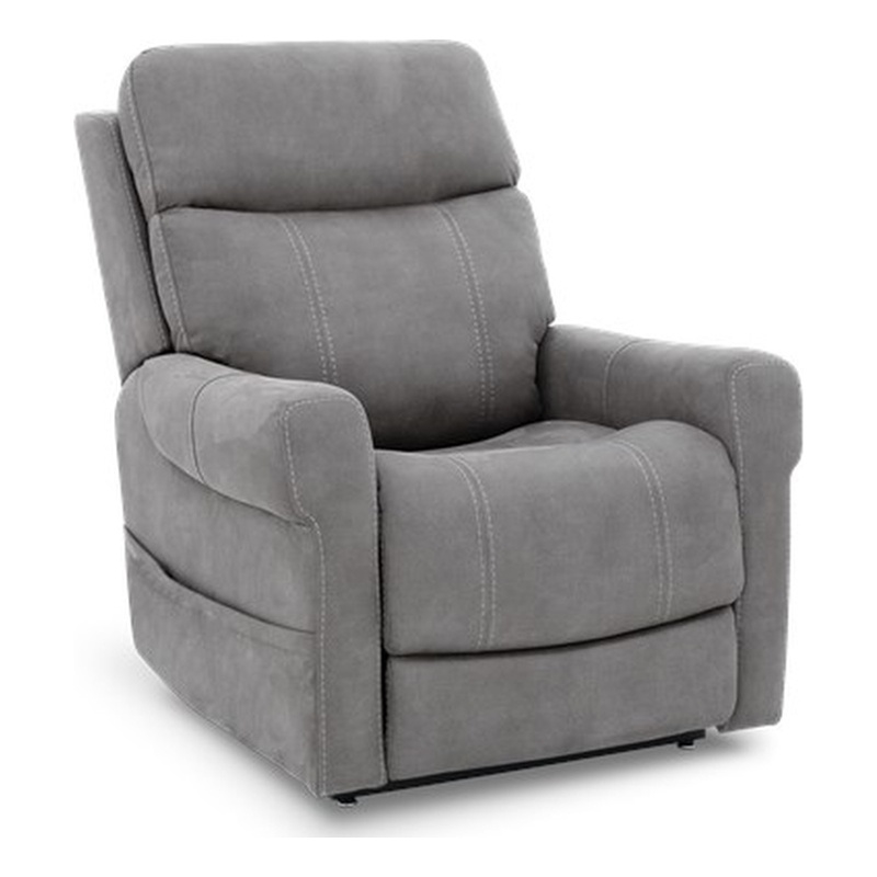 Barcalounger Lloyd Power Lift Recliner w/3 Zone Heat in Stonewash Dove
