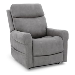 Barcalounger Lloyd Power Lift Recliner w/3 Zone Heat in Stonewash Dove