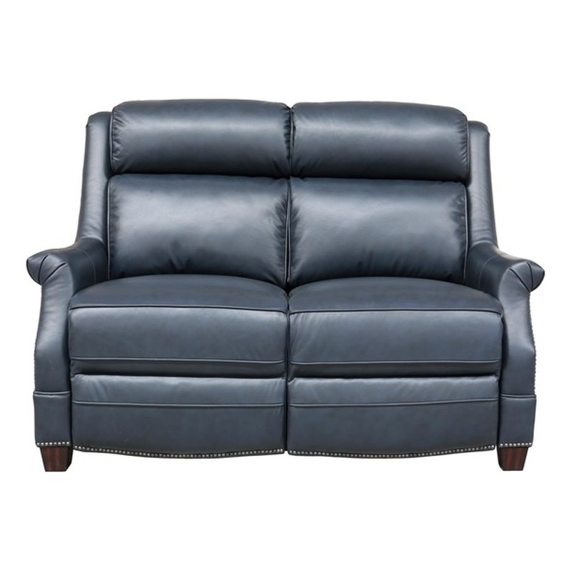 Barcalounger Warrendale Power Reclining Loveseat w/ Head Rests in Shoreham Blue
