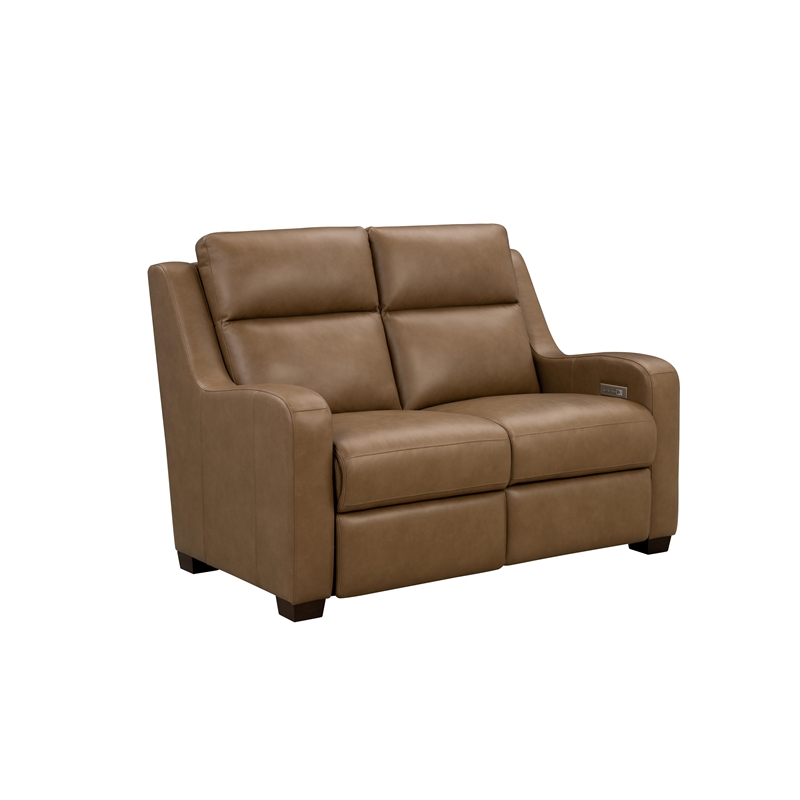 Barcalounger Ayden Power Reclining Loveseat in Hillwood Toffee