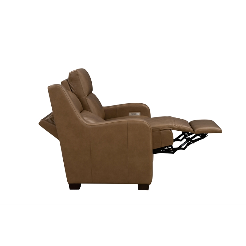 Barcalounger Ayden Power Reclining Loveseat in Hillwood Toffee