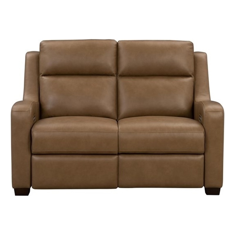 Barcalounger Ayden Power Reclining Loveseat in Hillwood Toffee