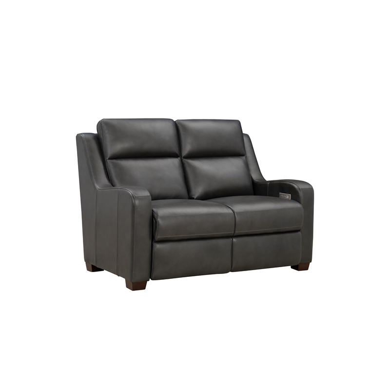 Barcalounger Ayden Power Reclining Loveseat in Elway Dark Gray
