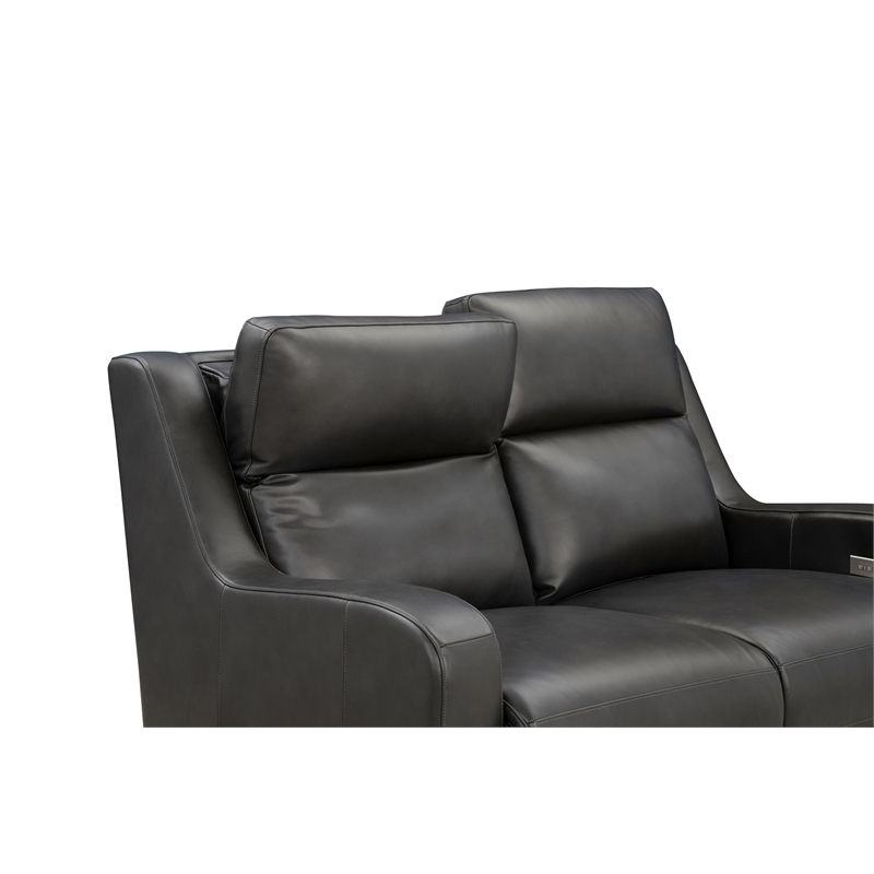 Barcalounger Ayden Power Reclining Loveseat in Elway Dark Gray