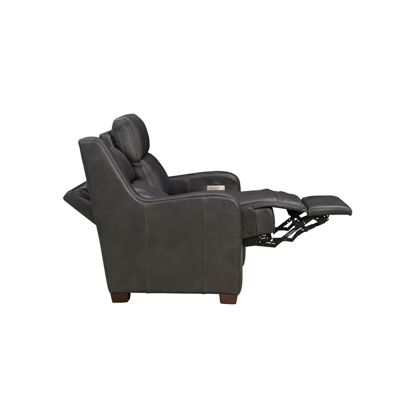 Barcalounger Ayden Power Reclining Loveseat in Elway Dark Gray
