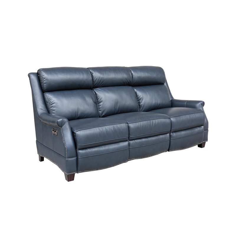 Barcalounger Warrendale Power Reclining Sofa w/Power Head Rests in Shoreham Blue