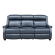 Barcalounger Warrendale Power Reclining Sofa w/Power Head Rests in Shoreham Blue
