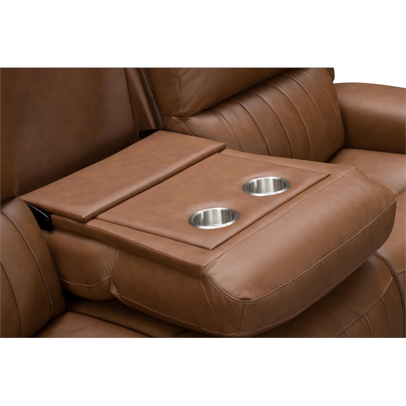 Barcalounger Holders Pierce Zero Gravity Power Reclining Sofa Homerun Cinnamon