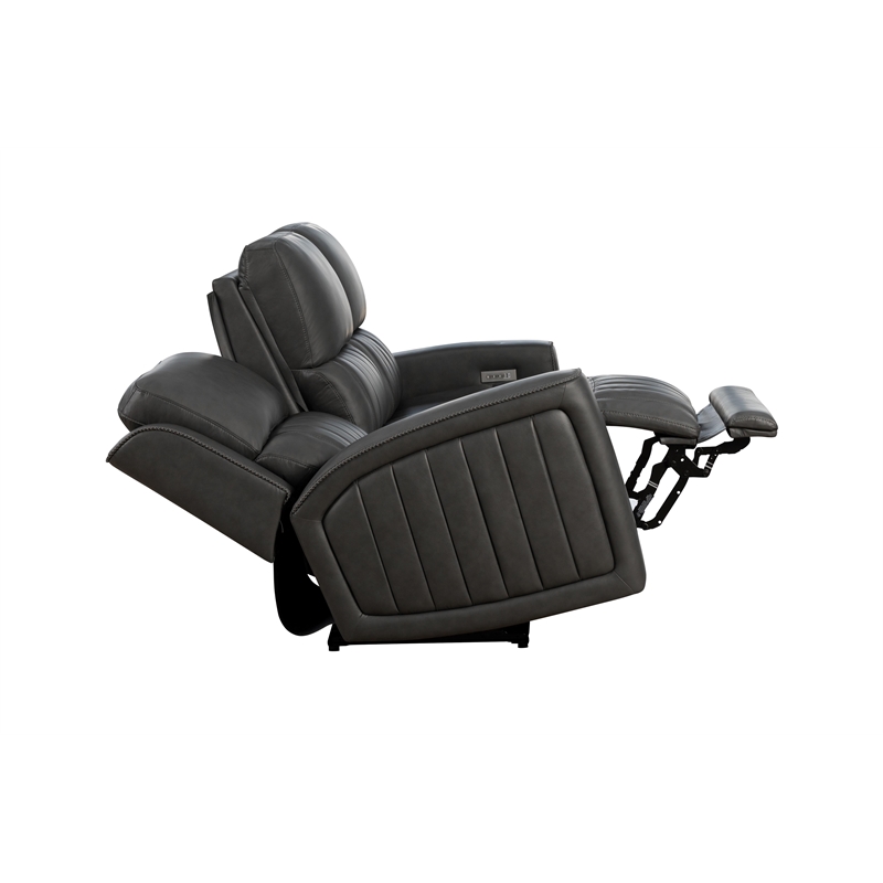Barcalounger Holders Pierce Zero Gravity Power Reclining Sofa in Dark Gray