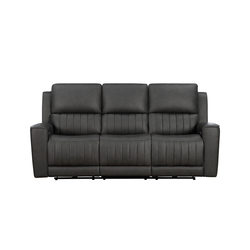 Barcalounger Holders Pierce Zero Gravity Power Reclining Sofa in Dark Gray