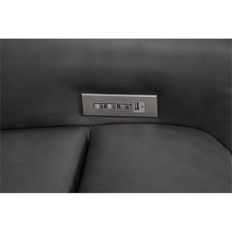 Barcalounger Holders Pierce Zero Gravity Power Reclining Sofa in Dark Gray