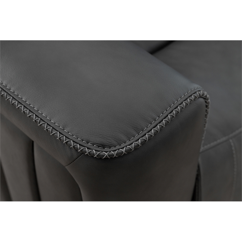 Barcalounger Holders Pierce Zero Gravity Power Reclining Sofa in Dark Gray