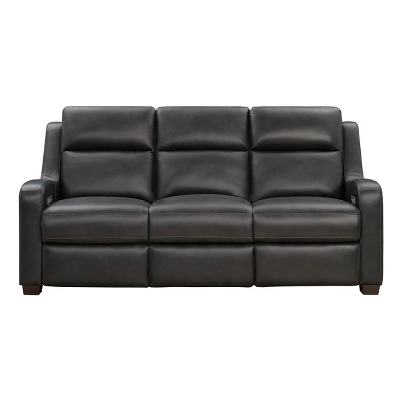 Barcalounger Ayden Power Reclining Sofa in Elway Dark Gray