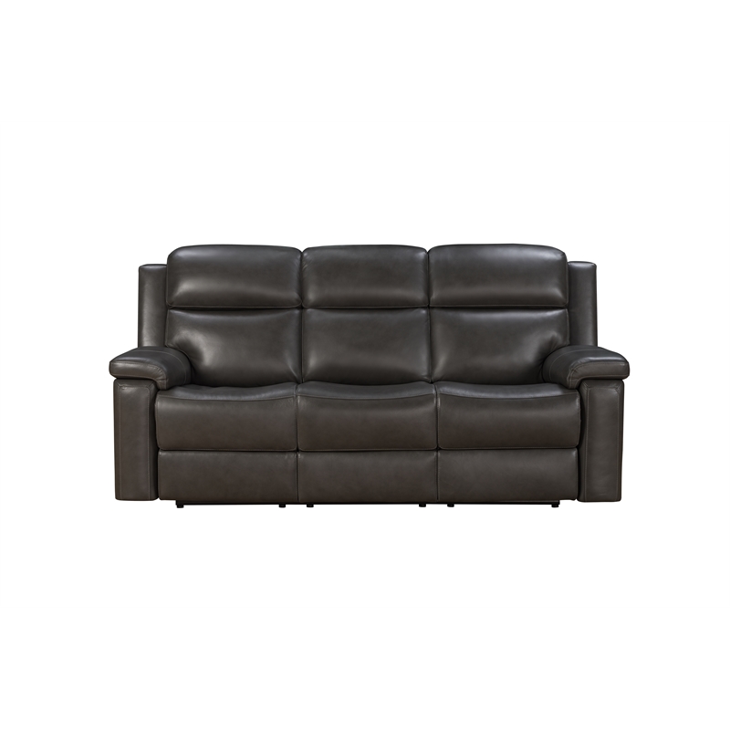 Barcalounger Leon Power Reclining Sofa w/ Heat & Massage in Matteo Smokey Gray