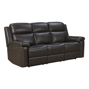 Barcalounger Leon Power Reclining Sofa w/ Heat & Massage in Matteo Smokey Gray