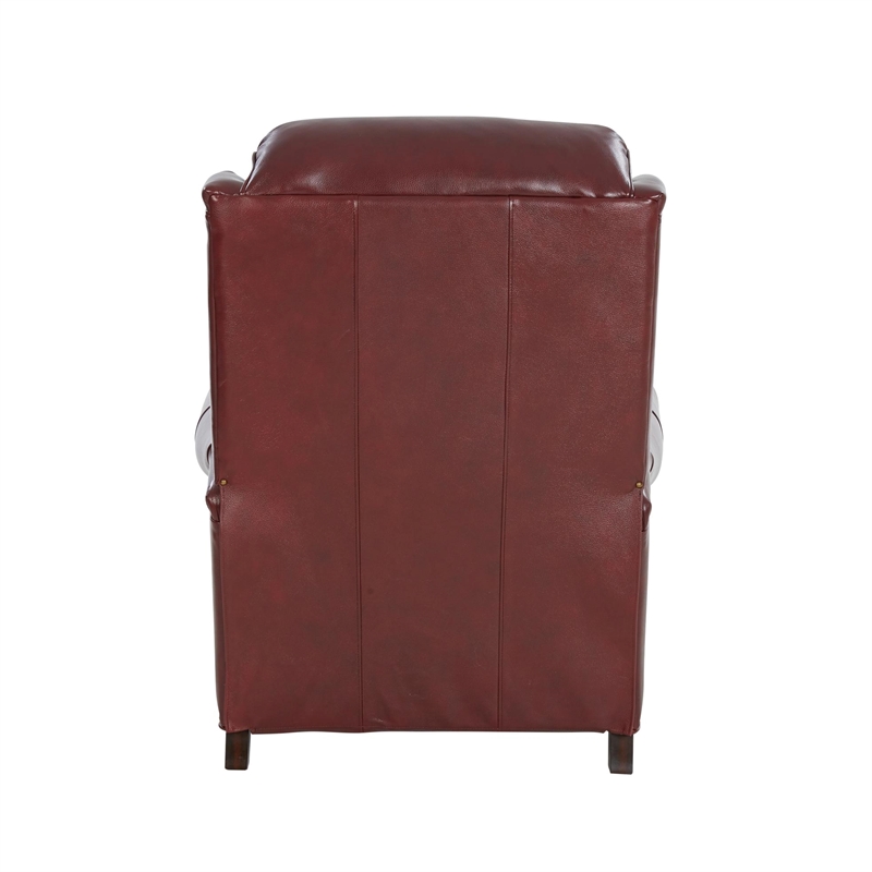 Barcalounger Meade Push Thru The Arms Recliner in Marisol Cabernet