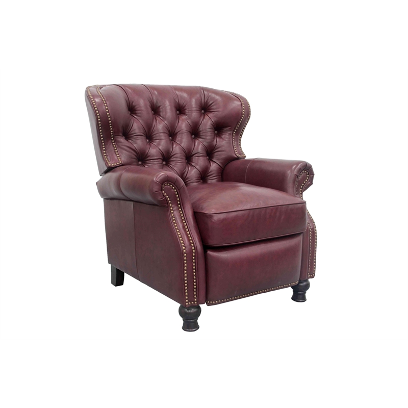 Barcalounger Presidential Push Thru The Arms Recliner in Shoreham Wine