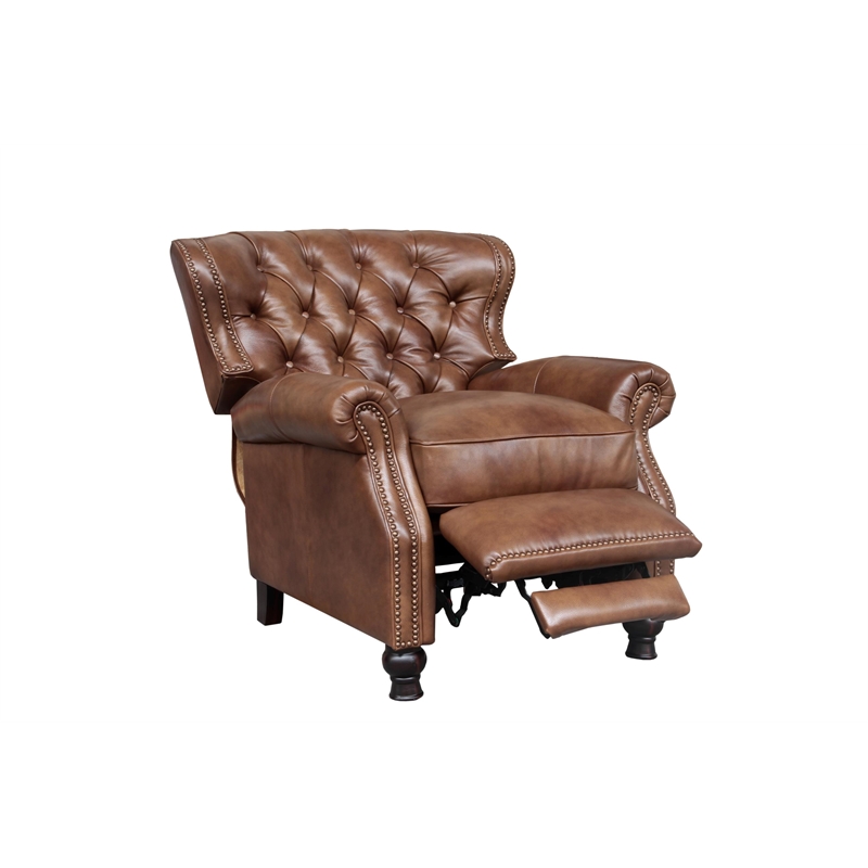Barcalounger Presidential Push Thru The Arms Recliner in Wenlock Tawny
