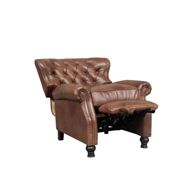 Barcalounger Presidential Push Thru The Arms Recliner in Wenlock Tawny