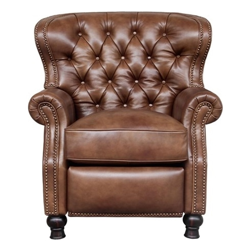 Barcalounger Presidential Push Thru The Arms Recliner in Wenlock Tawny