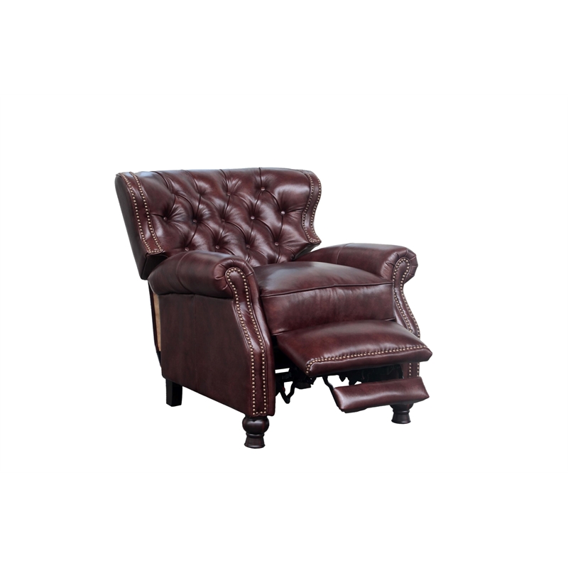 Barcalounger Presidential Push Thru The Arms Recliner in Wenlock Fudge