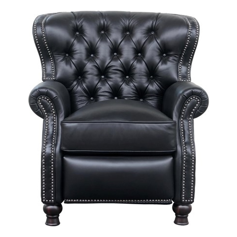 Barcalounger Presidential Push Thru The Arms Recliner in Wenlock Onyx