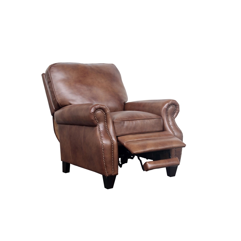 Barcalounger Briarwood Push Thru The Arms Recliner in Wenlock Tawny