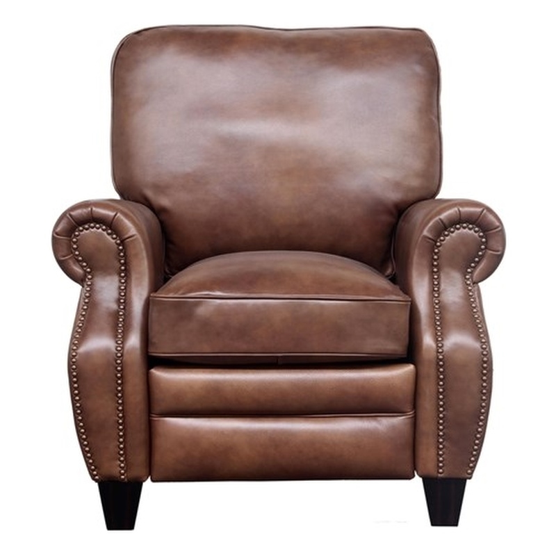 Barcalounger Briarwood Push Thru The Arms Recliner in Wenlock Tawny