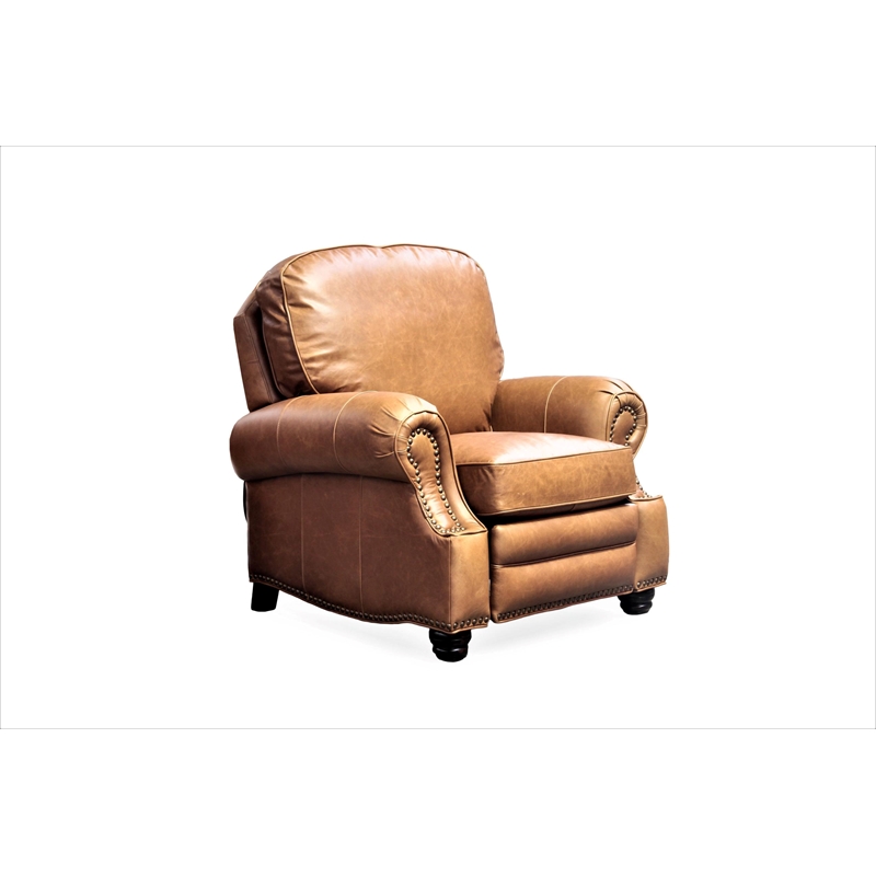 Barcalounger Longhorn Push Thru The Arms Recliner in Chaps Saddle