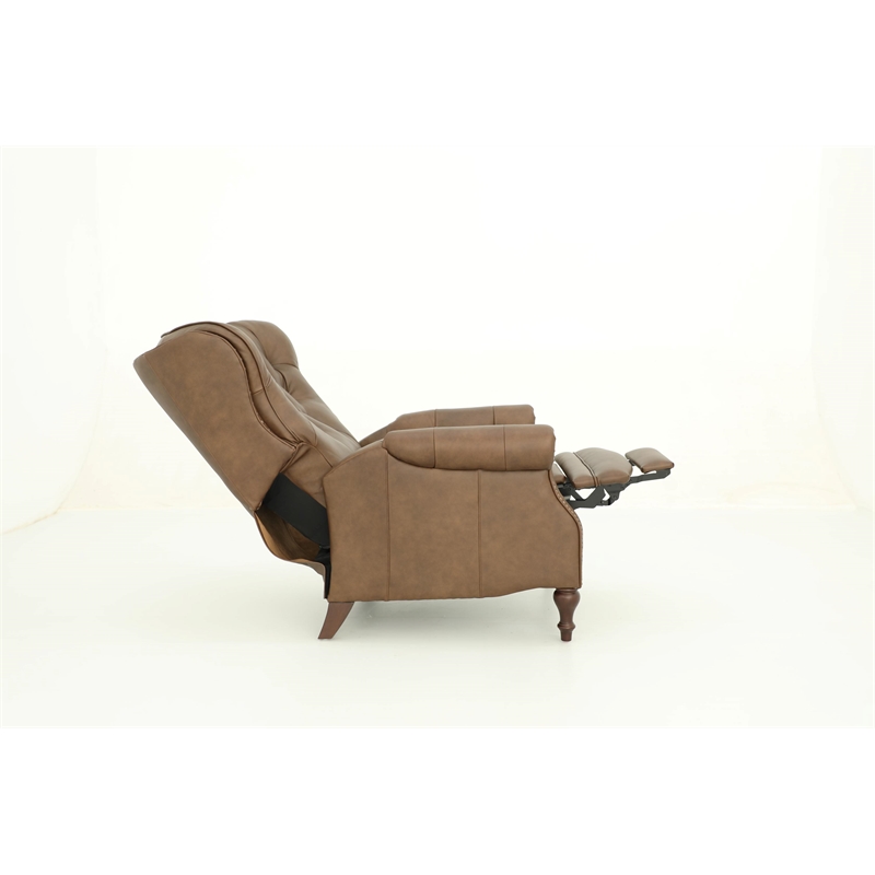 Barcalounger Kendall Push Thru The Arms Recliner in Oasis Walnut