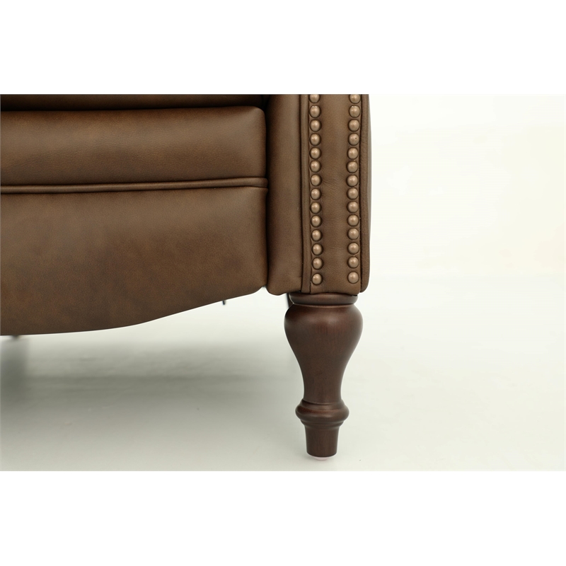 Barcalounger Kendall Push Thru The Arms Recliner in Oasis Walnut