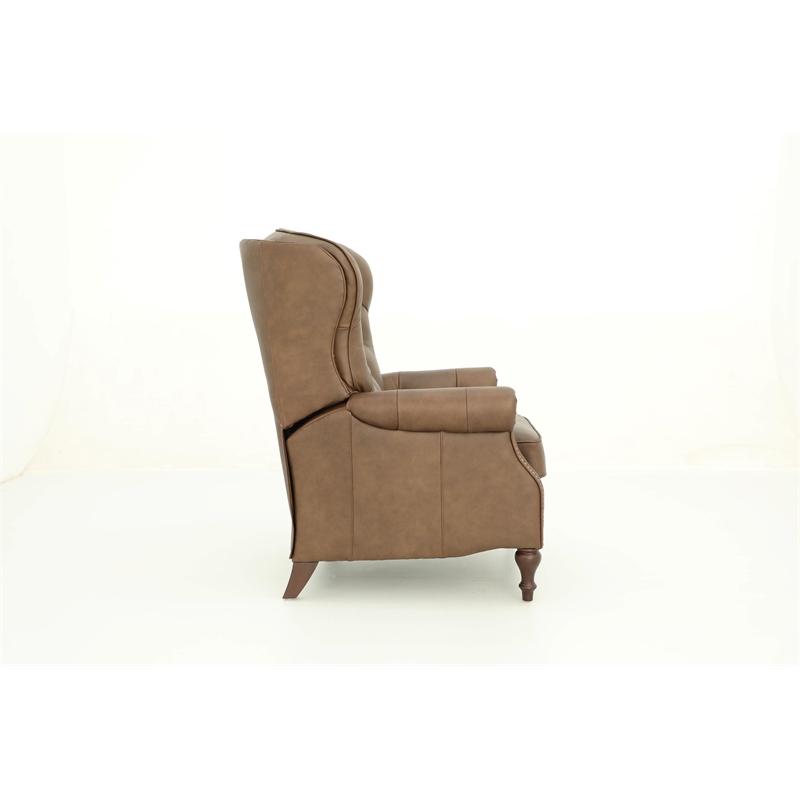 Barcalounger Kendall Push Thru The Arms Recliner in Oasis Walnut