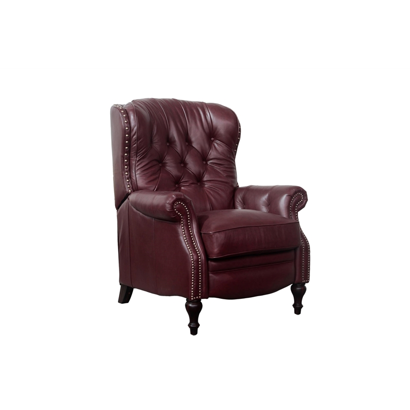 Barcalounger Kendall Push Thru The Arms Recliner in Shoreham Wine