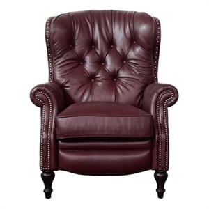 Barcalounger Kendall Push Thru The Arms Recliner in Shoreham Wine
