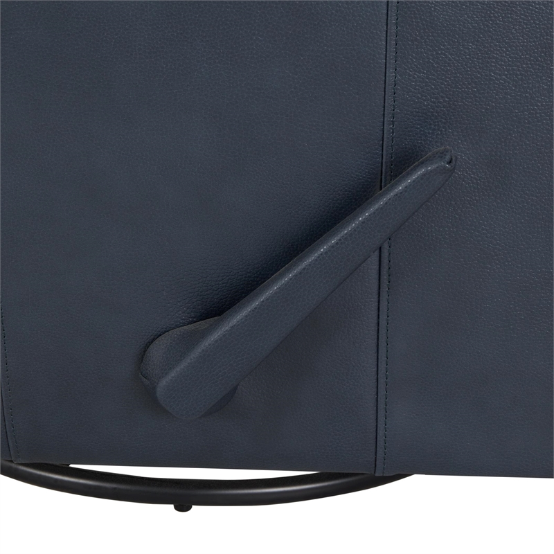 Barcalounger Crews Swivel Glider Recliner in Barone Navy Blue