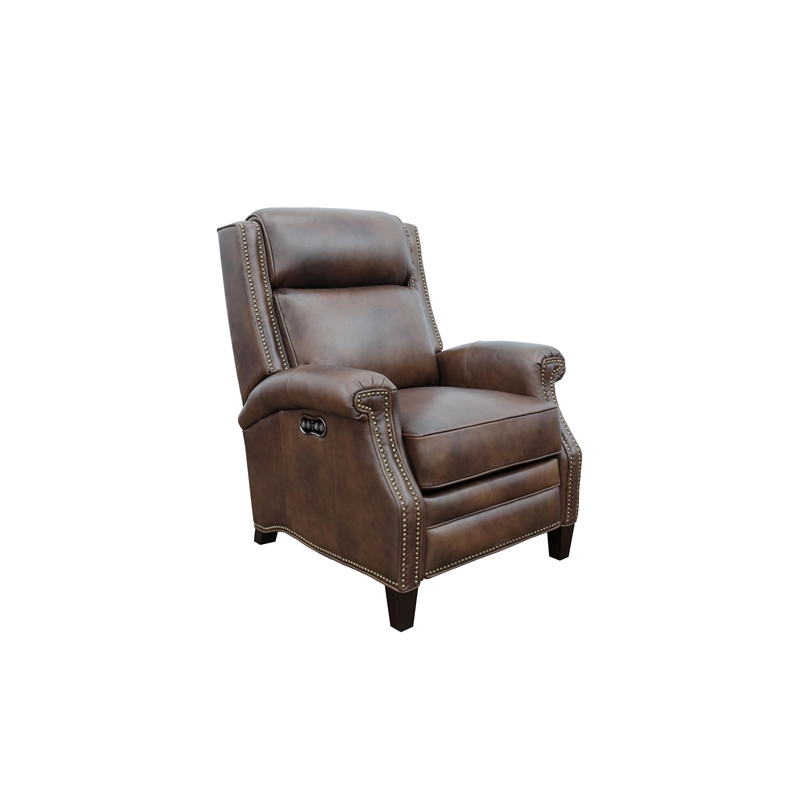 Barcalounger Barrett Power Recliner w/Power Head Rest in Worthington Cognac