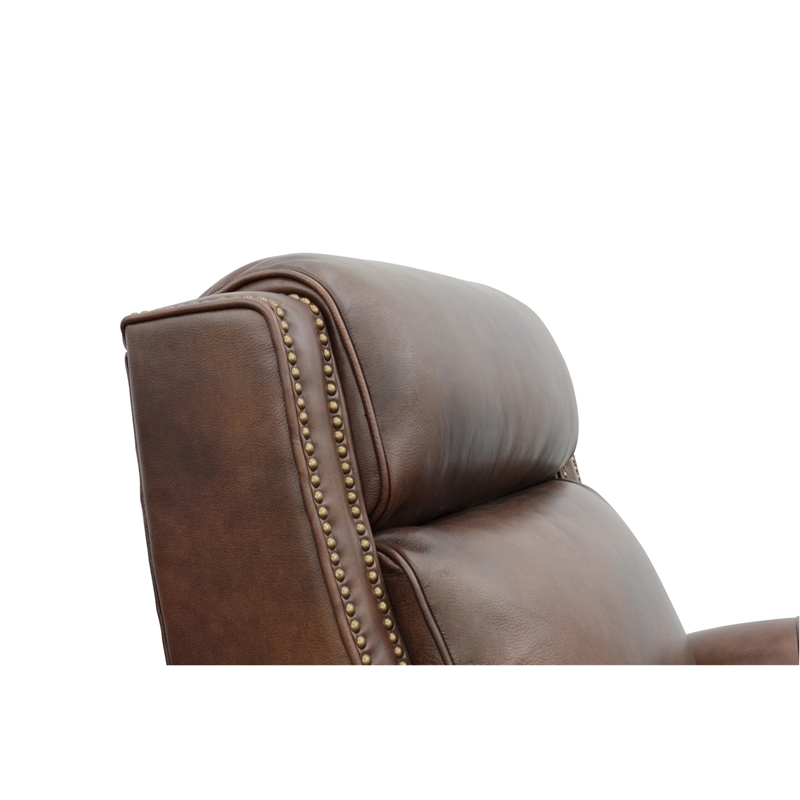 Barcalounger Barrett Power Recliner w/Power Head Rest in Worthington Cognac