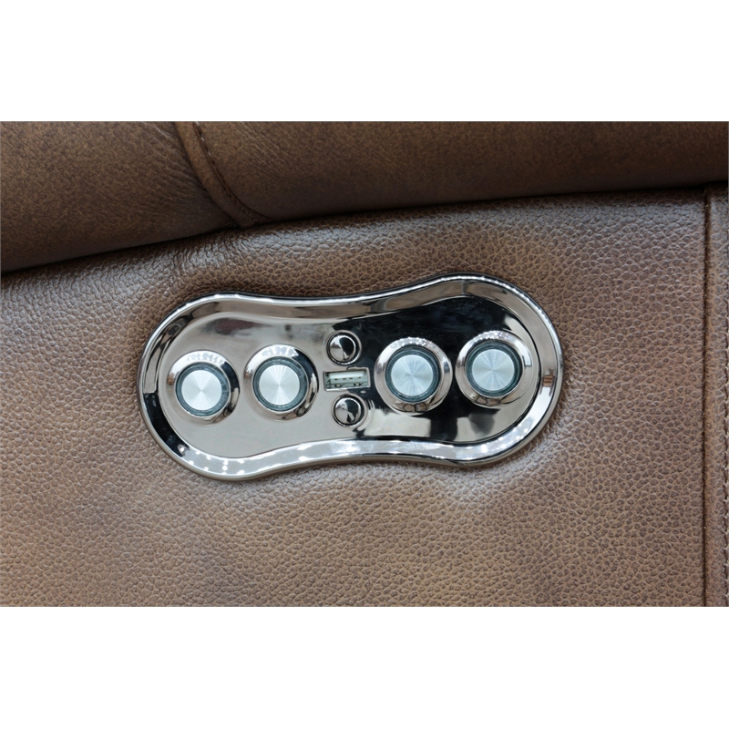 Barcalounger Barrett Power Recliner w/Power Head Rest in Worthington Cognac