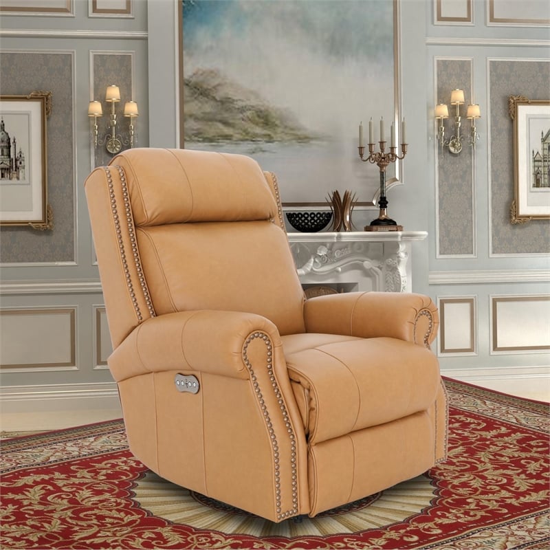Barcalounger Blair Big & Tall Power Recliner w/ Head Rest in Santa Fe Brandy