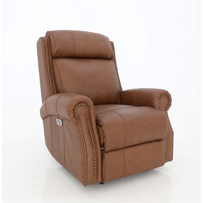 Barcalounger Blair Big & Tall Power Recliner w/Power Head Rest in Dobbs Saddle