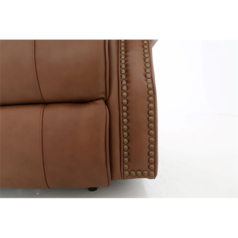 Barcalounger Blair Big & Tall Power Recliner w/Power Head Rest in Dobbs Saddle