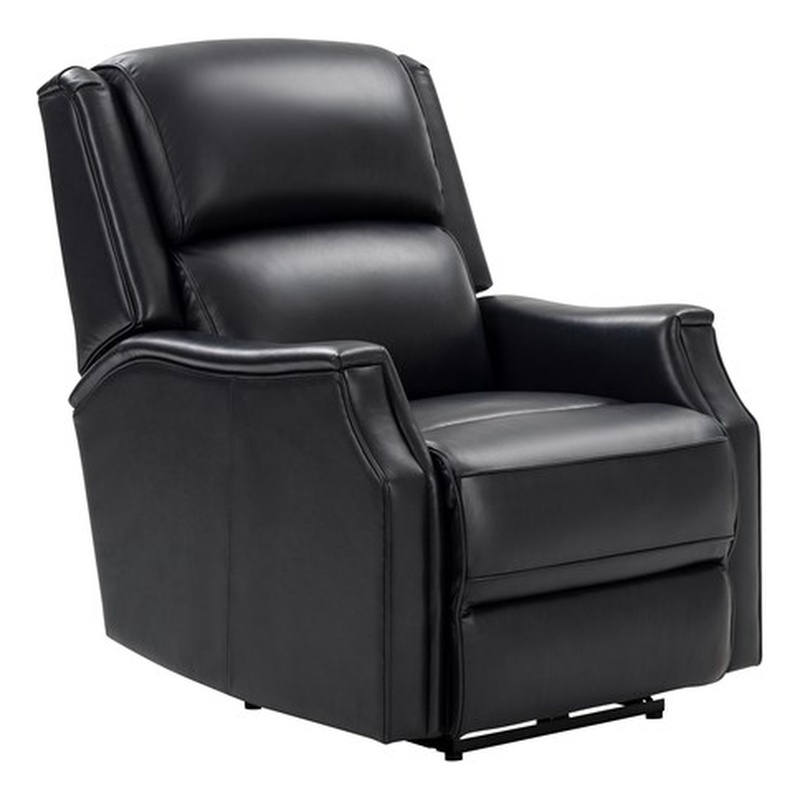 Barcalounger Conrad Big & Tall Power Recliner w/Head Rest & Lumbar in Blue