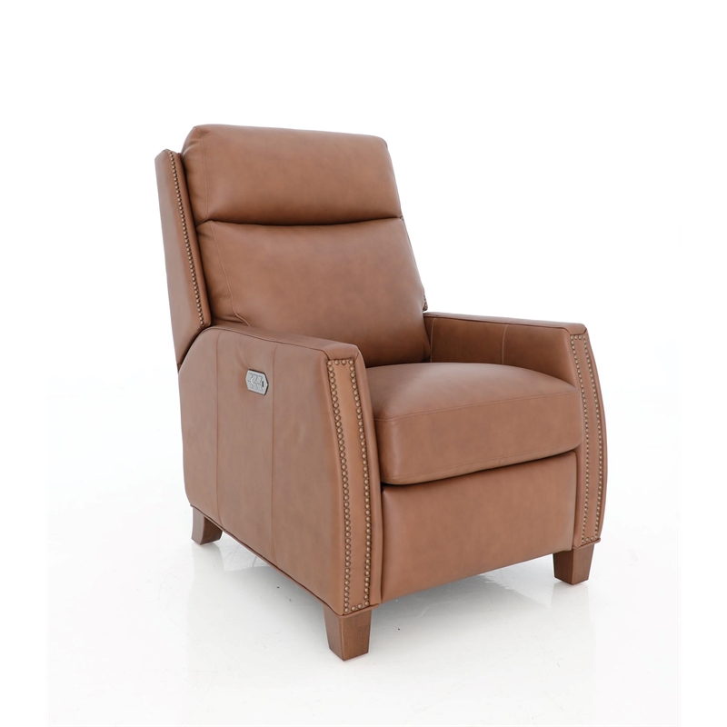 Barcalounger Anaheim Power Recliner w/ Head Rest & Lumbar in Dobbs Saddle