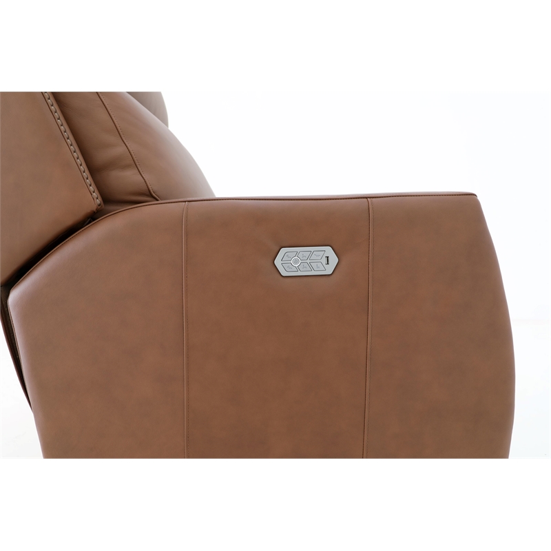 Barcalounger Anaheim Power Recliner w/ Head Rest & Lumbar in Dobbs Saddle